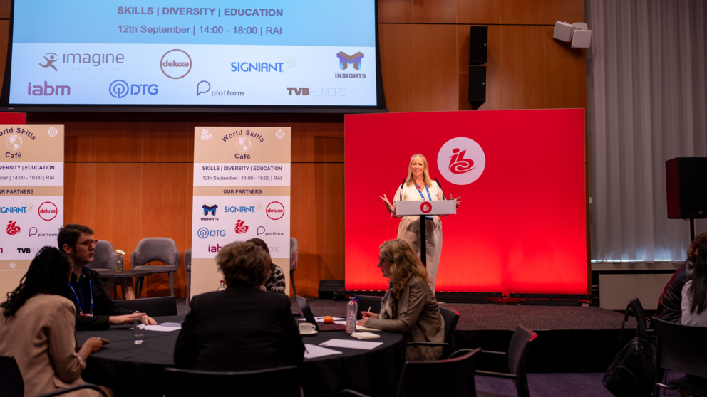 The inaugural World Skills Café at IBC yesterday 